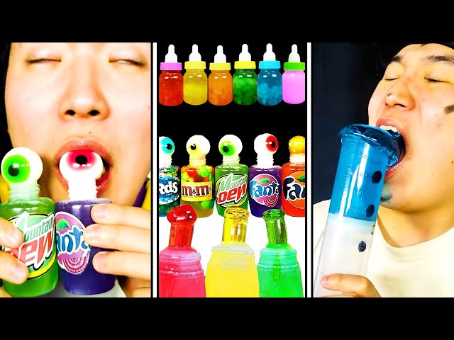 Mukbang Honey Jelly, chocolate, Bottle Candy drink || TikTok Funny Mukbang || HUBA