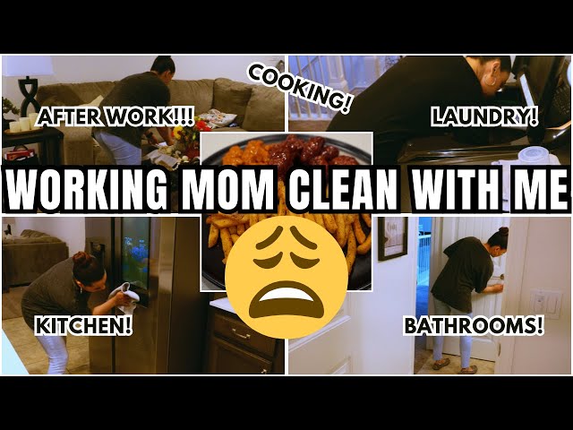 WORKING MOM CLEAN WITH ME | AFTER WORK CLEANING MOTIVATION