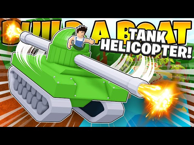 I BUILT A WORKING TANK HELICOPTER In Build a Boat! *INSANELY OP*