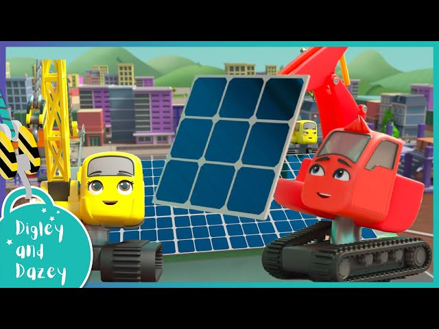 💡 Solar Power to the Rescue 🚜 | Digley and Dazey | Kids Construction Truck Cartoons