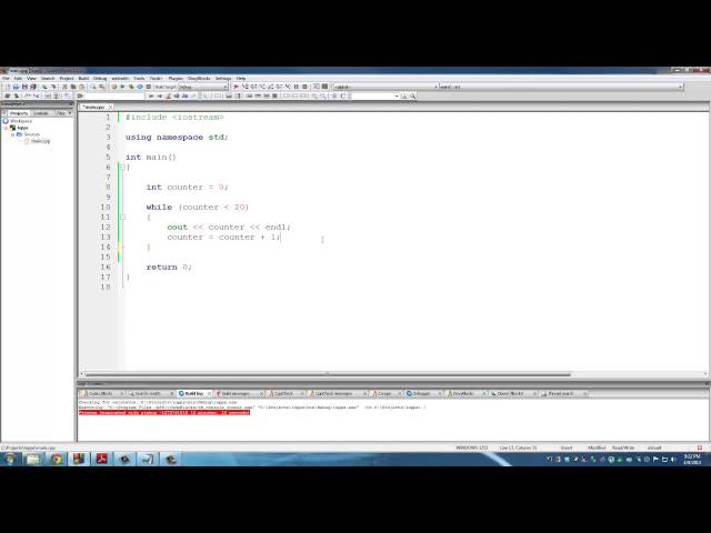 C++ Programming Tutorials: 11 - LOOPS: FOR and WHILE