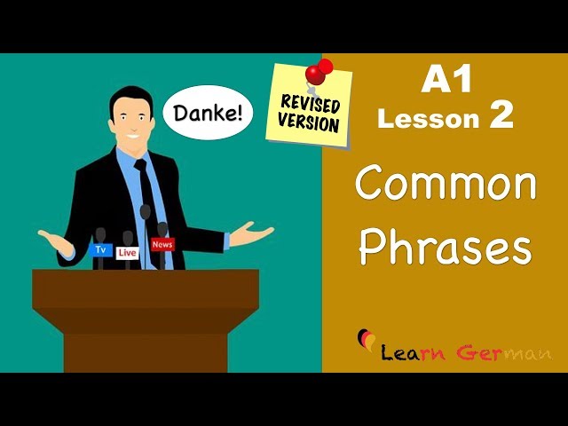 A1 - Lesson 2 | Common Phrases | German for beginners | Learn German