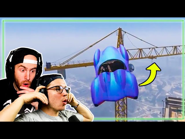 Landing on a YELLOW Construction Crane as Planned | Luck or Skill
