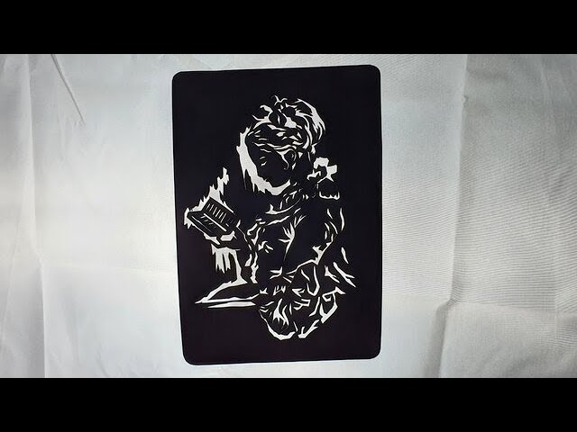 The Lady Paper cut from black paper | Kirigami by TL