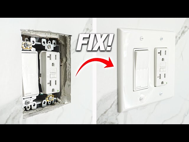 How To Fix A Sunken Electrical Outlet Box In Your Wall! DIY