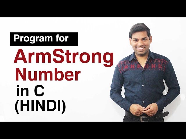 Program to Check Armstrong Number in C (HINDI)