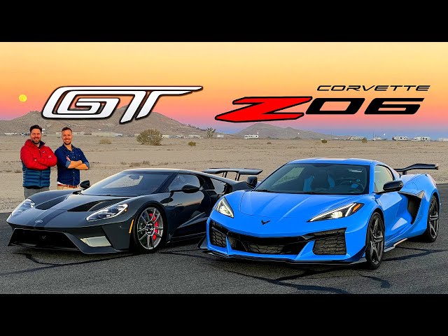2023 Corvette Z06 vs 2022 Ford GT // The American Superheroes [+Drag Race]