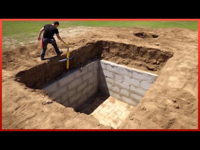 Man Builds Hidden Underground BUNKER in his Backyard | DIY Basement by @AleksandrKvasha