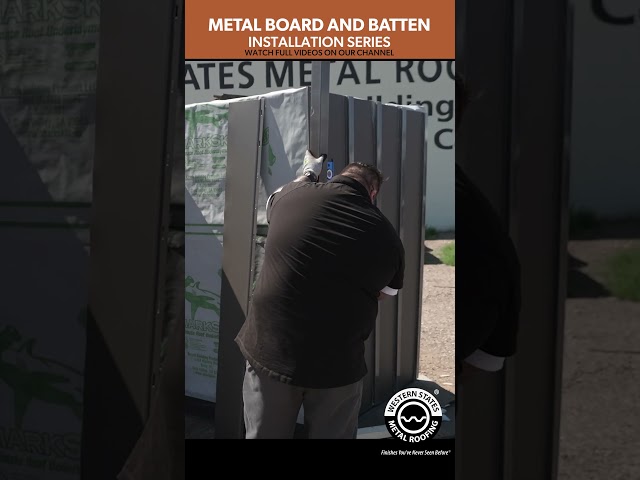 Learn How To Install Metal Board and Batten Outside Corner Detail #diy #metalroofing