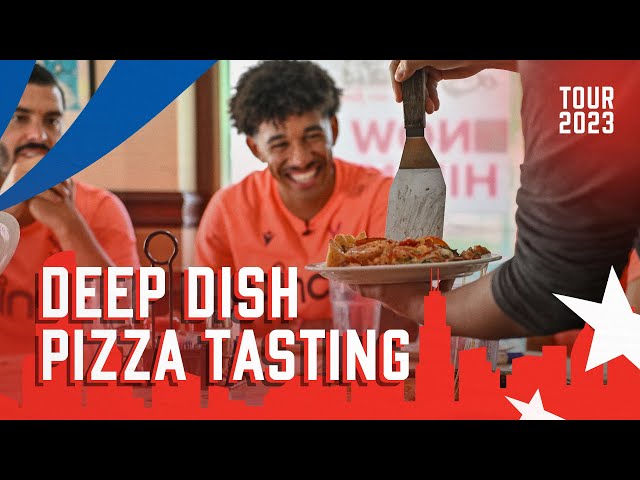 How good is Chicago Deep Dish Pizza? 🍕 Palace players find out!