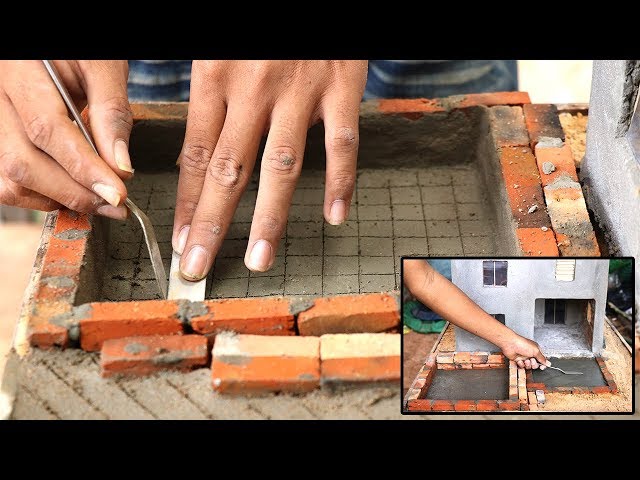 Mini Building Bricklaying Model - How To Build Miniature House Brick