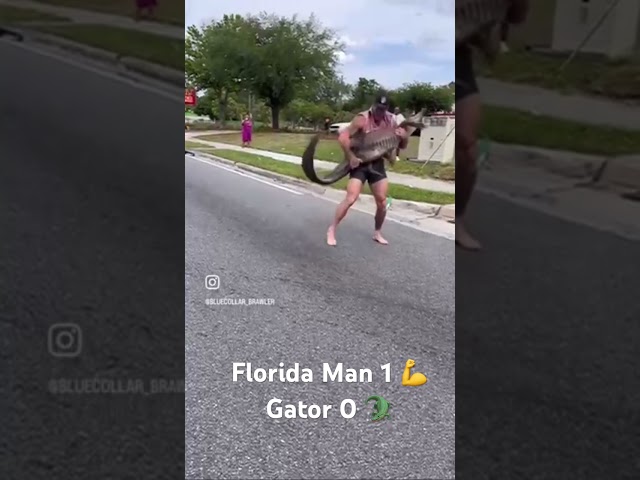 Florida man vs. everyone, including this gator. Mike Dragich has clearly done this before!
