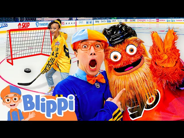 Blippi and Meekah's NHL Mascot Hockey Games! | Blippi and Gritty! | Educational Videos for Kids