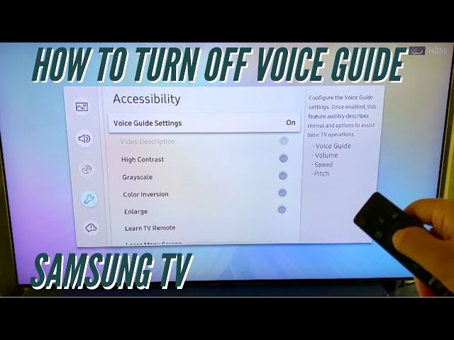 How to Disable Voice Guide on Samsung TV