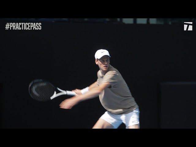 Jannik Sinner Practices Ahead of Australian Open 2024 | Practice Pass