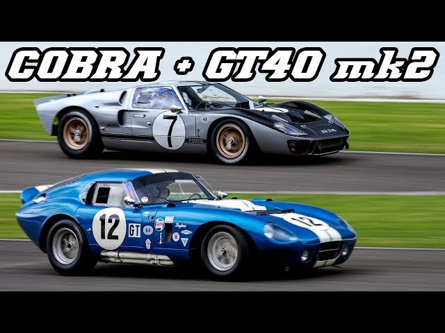 $4 million Shelby Cobra Daytona Coupe and Ford GT40 flat out at Spa 2013