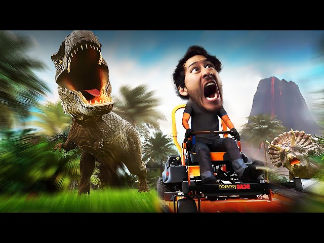 Lawn Mowing Simulator but with Dinosaurs