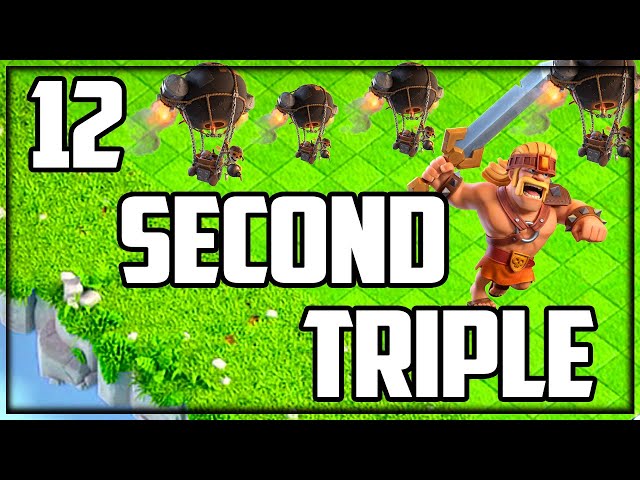 FASTEST YET? The 12-SECOND TRIPLE in Clash of Clans!