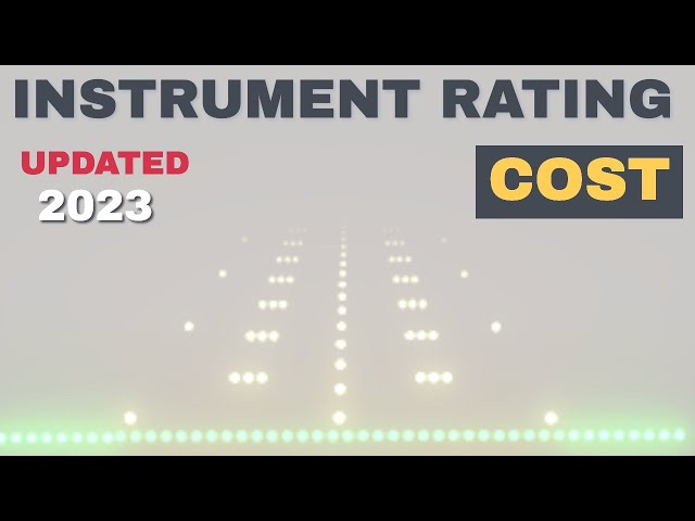 Instrument Rating Cost | 2023 Update