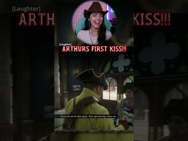 Arthurs first kiss?? 😱 #shorts #rdr2 #rdr2gameplay #reddeadredemption #arthurmorgan