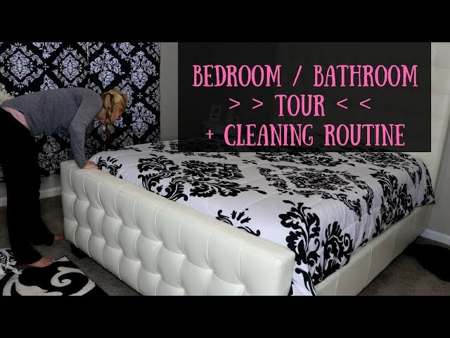 Bedroom/Bathroom Tour + Cleaning Routine | GYPSY WIFE LIFE