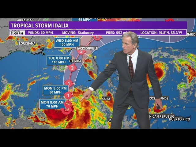 Tracking the Tropics: Tropical Storm Idalia to become Category 2 hurricane impacting Florida on Wedn