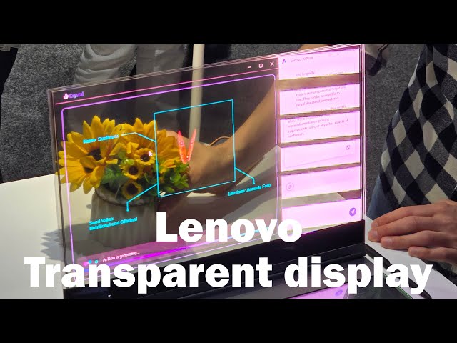 Totally transparent display with the Lenovo ThinkBook
