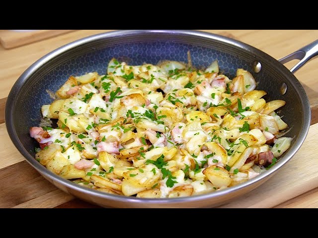 The secret to the perfect fried potatoes with bacon and cheese!