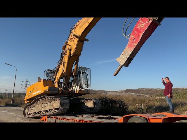 Transporting The Liebherr 954 Excavator With Hydraulic Hammer - Sotiriadis/Labrianidis - 4k