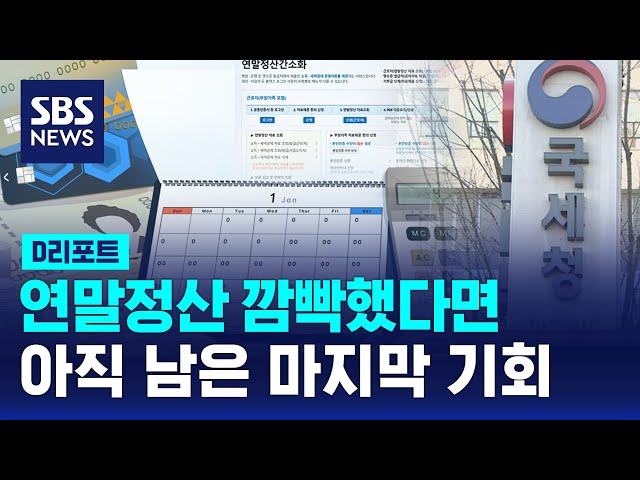연말정산 깜빡했다면…다시 받을 수 있어요 / SBS / #D리포트