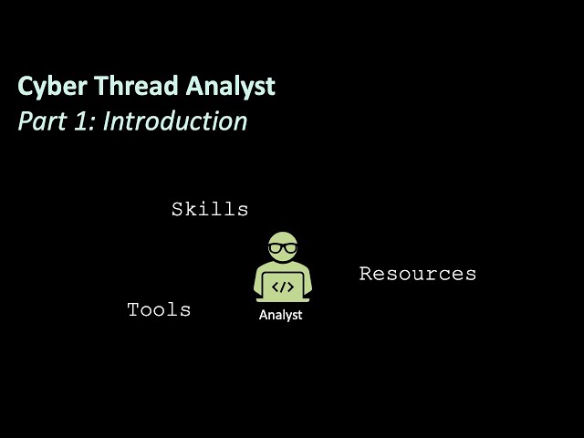 The Job of a Cyber Threat Analyst. Part 1: Introduction