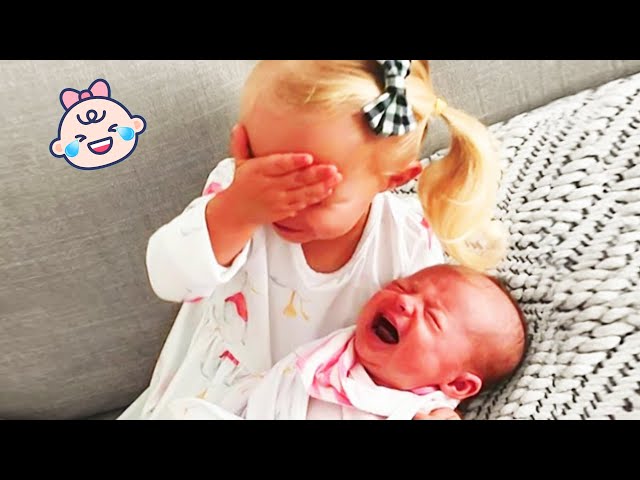 Legendary Moments Siblings Meet Newborn Baby For 1st Time || Just Laugh