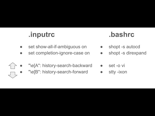 8 useful settings for your .inputrc and .bashrc for productivity