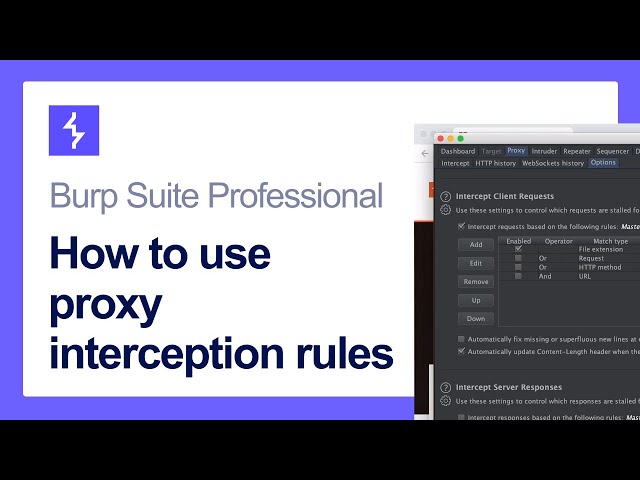 How to use Burp Proxy interception rules
