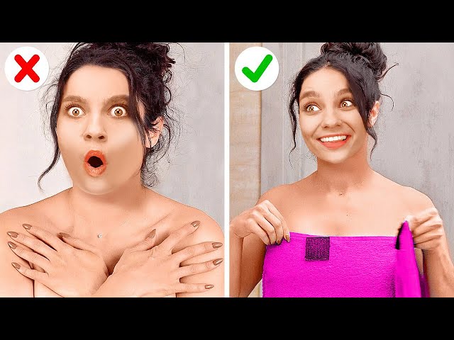 AWESOME BATHROOM HACKS || GENIUS PARENTING TRICKS! Funny Family Situations By 123GO! Series