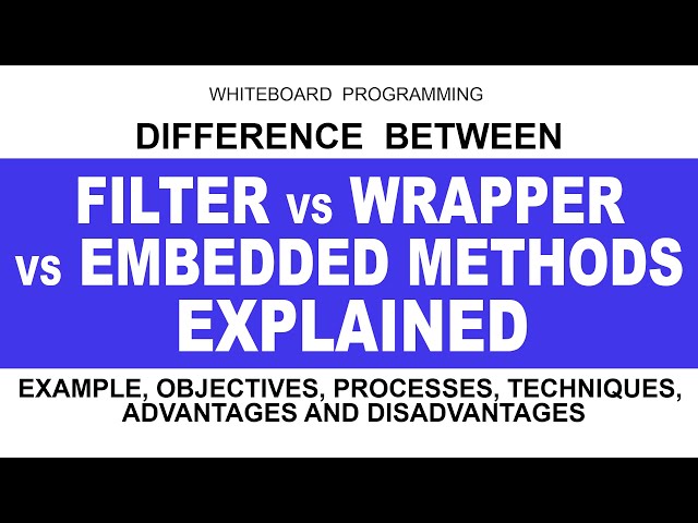 Filter vs Wrapper vs Embedded Methods Explained with Examples | Feature Selection Methods in ML