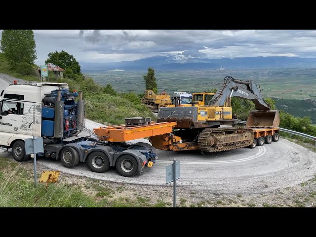Transporting The Volvo EC650 Excavator And The Caterpillar 235 - Fasoulas Heavy Transports