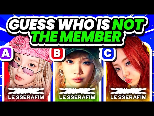 GUESS WHO'S NOT THE MEMBER OF THE KPOP GROUP ✅  Guess who doesn't belong - KPOP QUIZ 2024