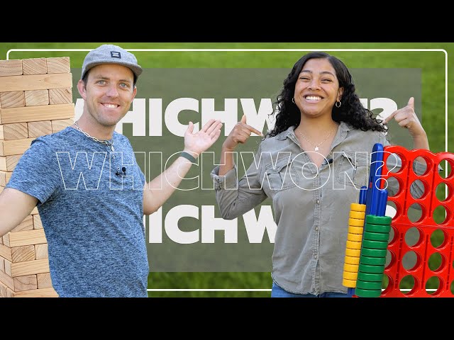 We Play Giant Jenga and Giant Connect 4 - Best Outdoor Party Game?