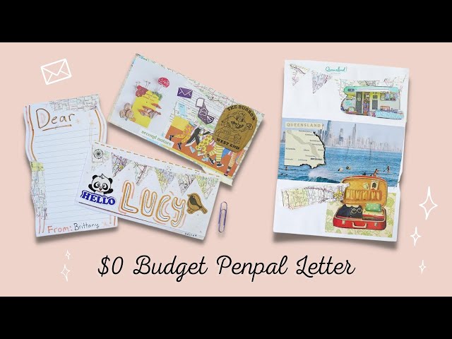 How to make a penpal letter on a $0 budget 🌟💌📮