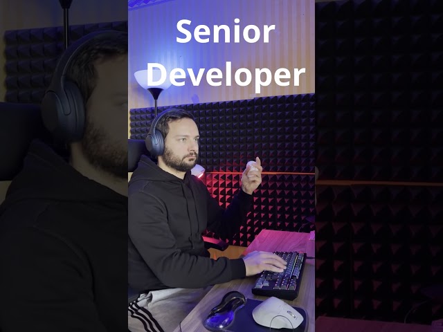 senior developer vs junior developer #shorts