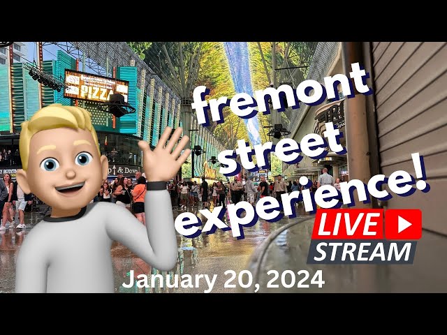 Exploring the FREMONT STREET EXPERIENCE on a SATURDAY NIGHT LIVESTREAM January 20, 2024