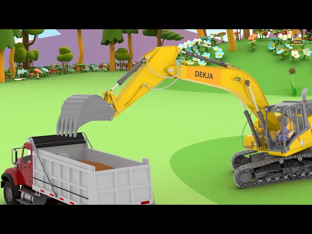 Construction vehicles working  Diggers In Action | รถแม็คโคร รถบรรทุกดั้ม รถก่อสร้างทำงาน