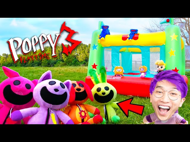 Poppy Playtime 3 - CATNAP & DOGDAY BOUNCY CASTLE (Smiling Critters vs LankyBox Plushies)