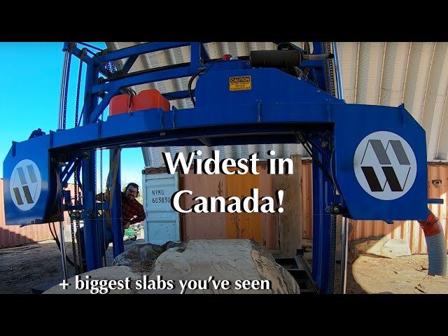 Sawing with the Widest Sawmill in Canada ! | Slabwood Size You've Never Seen!