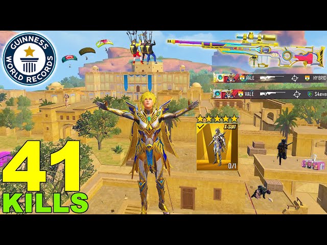 41KILLS!!😍 IN 1 MATCH NEW BEST SNIPER GAMEPLAY w/ PHARAOH X-SUIT I PUBG Mobile BGMI