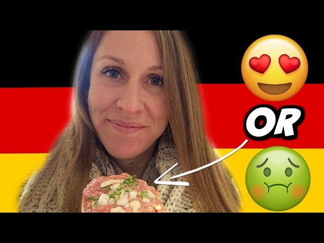 American Eats RAW PORK in Germany for the First Time!!