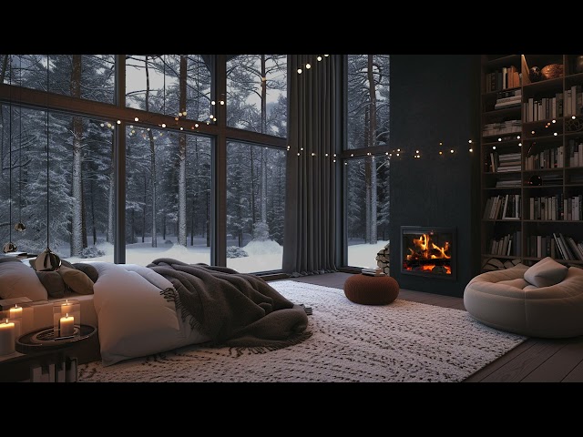 Cozy Wooden Cabin Ambience - The sound of fireplace to help forget worries, healing insomnia