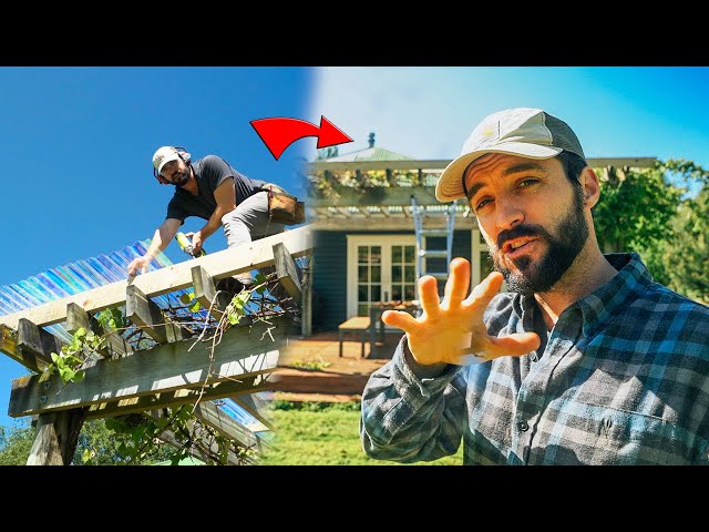 How to Build A Roof on A Pergola | DIY Home Renovation