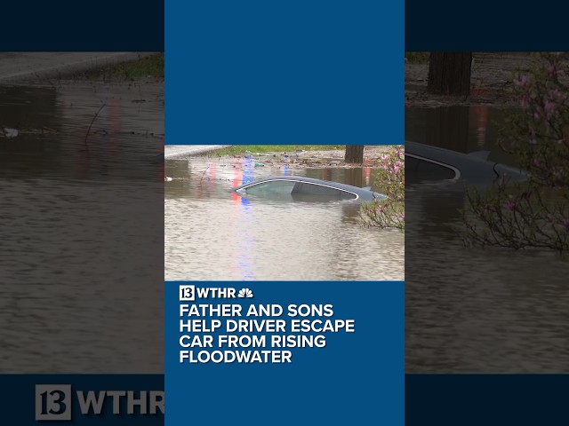'Get out of your car!' | Driver escapes car in rising floodwater on Indy's northeast side